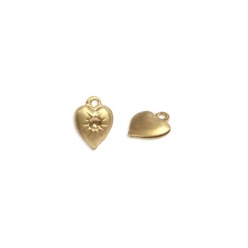 Heart Charm w/stone setting - Item # S2066-1 - Salvadore Tool & Findings, Inc.